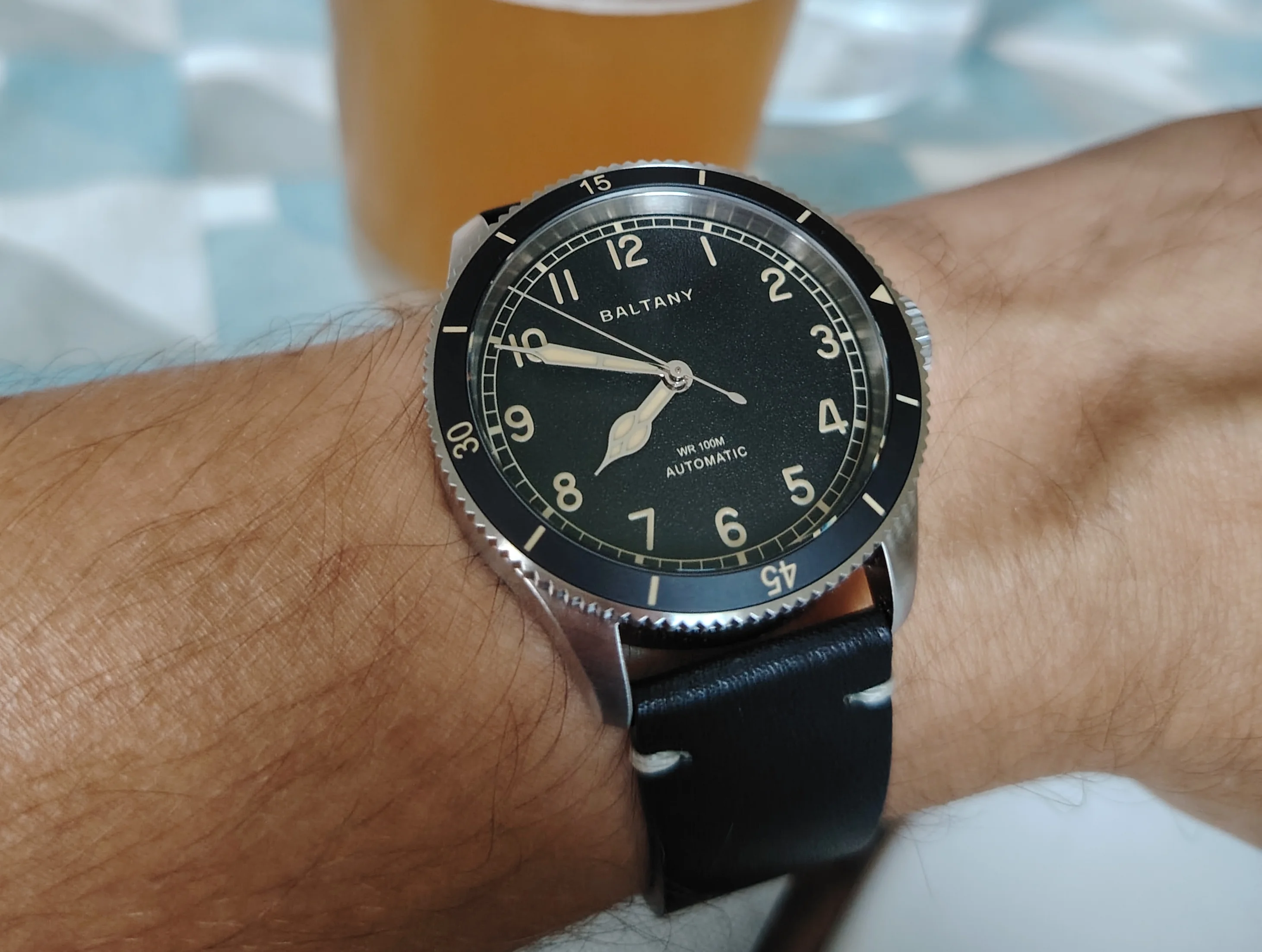 baltany khaki aviation pilot watch